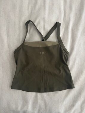SET Active Olive Green Studio Tank